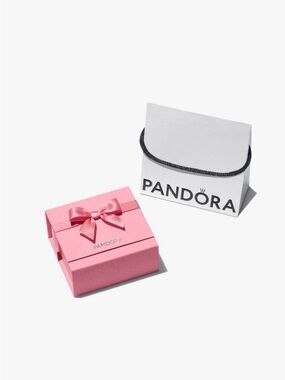 Pandora Pink Gift Box with White Branded Bag (Empty)